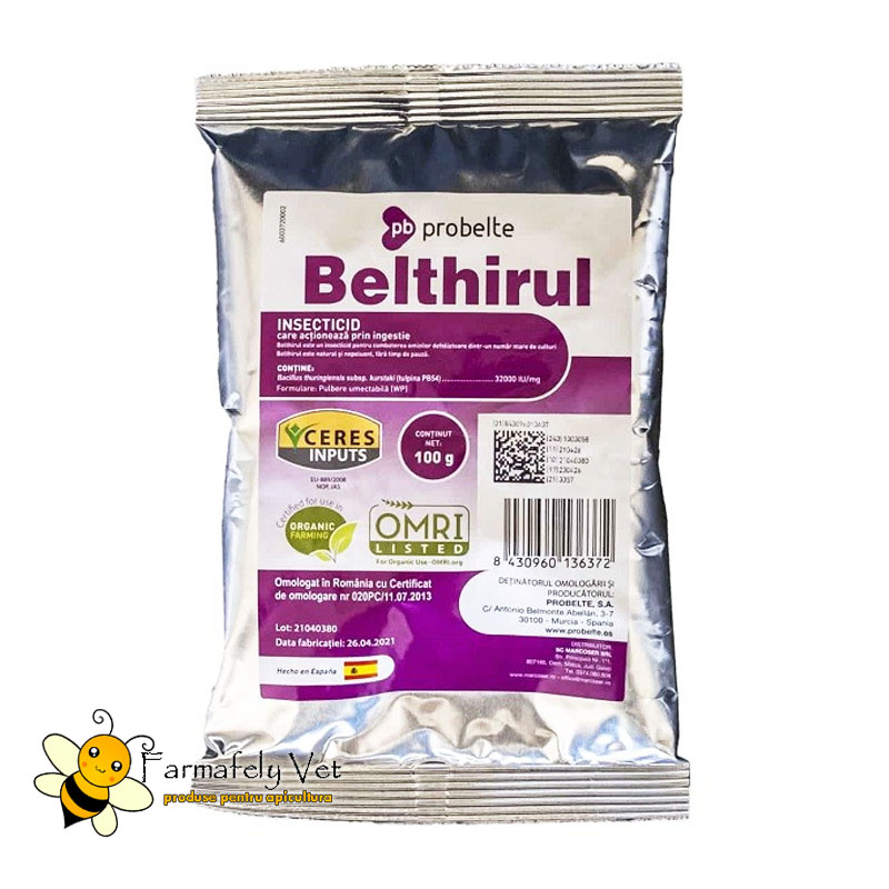 Pungă Belthirul Probelte de 100 g, pulbere umectabilă cu Bacillus thuringiensis