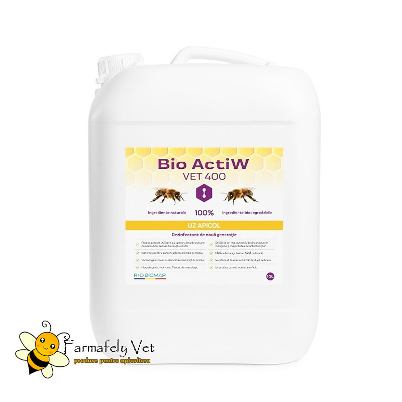Bidon Bio ActiW VET 400 de 10 l, dezinfectant pentru uz apicol