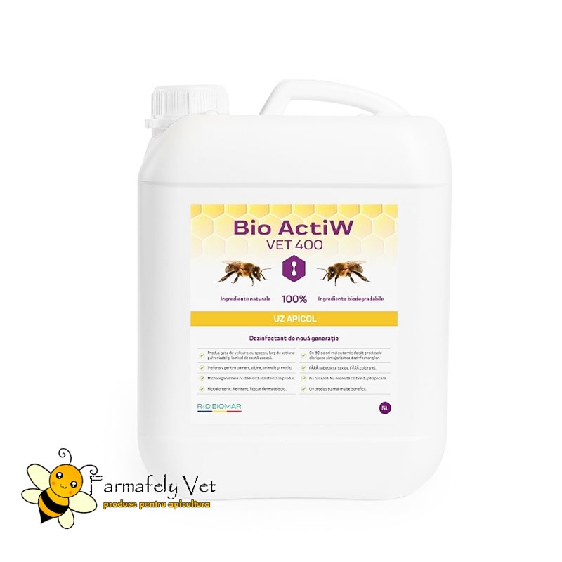 Bidon Bio ActiW VET 400 de 5 l, dezinfectant pentru uz apicol