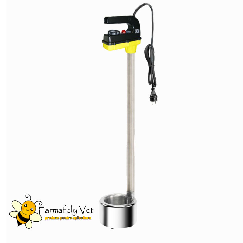 Decristalizator electric pentru miere tip Logar, din inox, cu termostat pe mâner