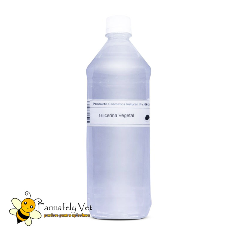 Glicerină vegetală în flacon transparent de 1 l