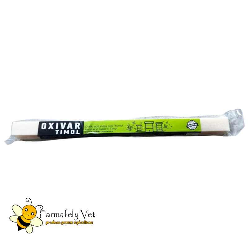 Pachet OXIVAR Timol cu benzi cu acid oxalic și timol, etichetă verde