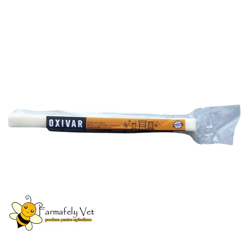 Pachet OXIVAR cu benzi cu acid oxalic și glicerină, etichetă portocalie