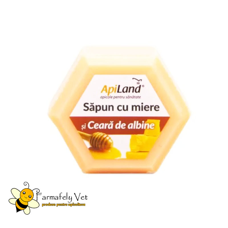 Săpun cu miere și ceară de albine ApiLand, în formă hexagonală